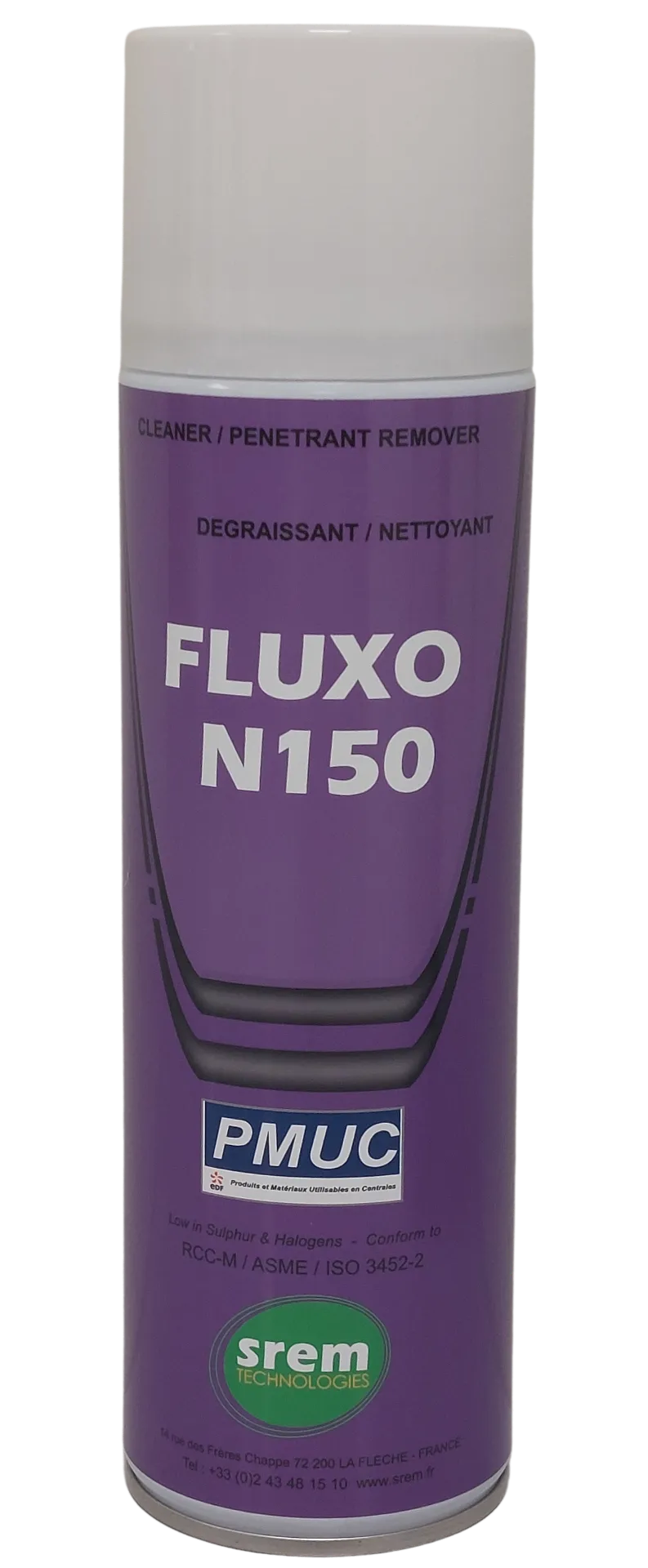 FLUXO N150 – Rengjøring og avfetting før og under NDT. – PT aerosol 500 ml