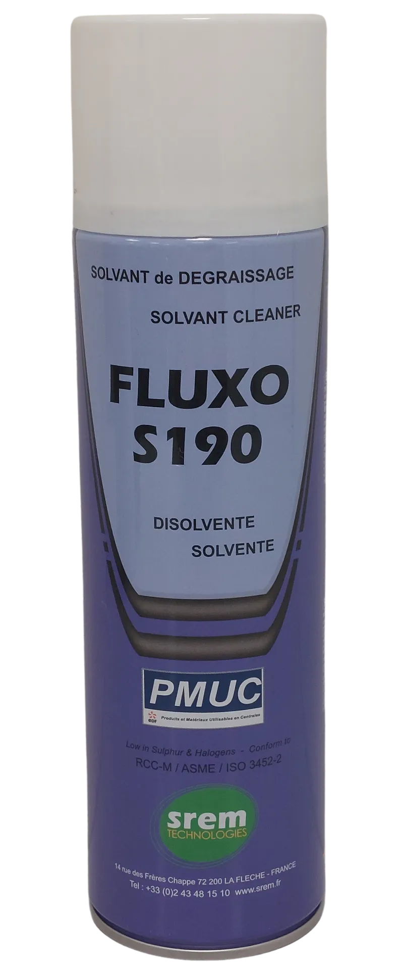 FLUXO S190 – Rensemiddel for PT med løsemiddelfjernbar penetrant. – PT aerosol 500 ml