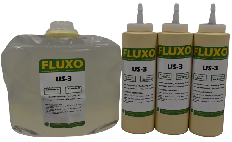 FLUXO US-3 – Bruksklar ultralydkoblingsgel for alle overflater (0–80 °C). – UT 5l 5 L